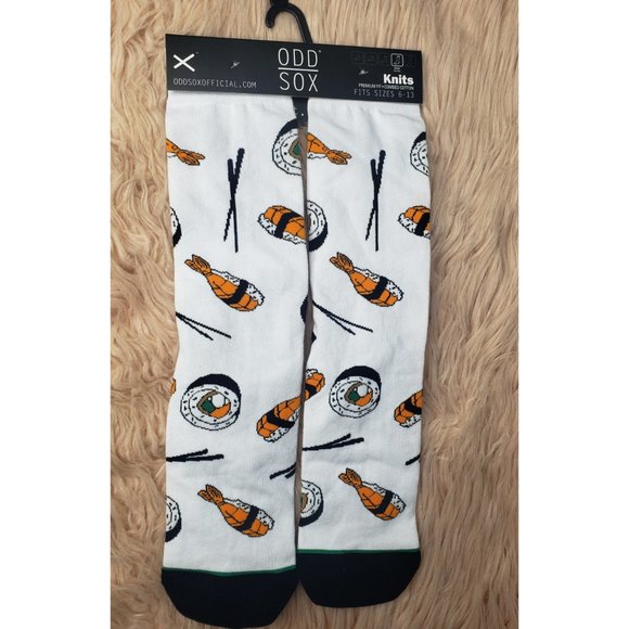 NWT ODD SOX SUSHI CREW KNIT SOCKS-UNISEX - Picture 1 of 3